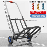 Household metal folding trolley-shopping cart Portable lightweight telescopic trolley luggage trailer, material handling cart