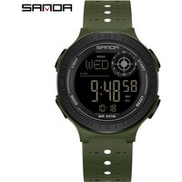 SANDA 6337 Casual Men's Digital Watch Multifunction Alarm Clock Calendar Luminous 50M Waterproof Shockproof Fashion Men Watches