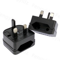 1Pc European Euro EU 2 Pin to UK 3Pin Power Socket Travel Plug Adapter Converter New image 4