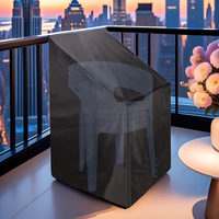Waterproof Weather Resistant Outdoor Chair Cover Heavy Duty Patio Lounge Stackable Chair Protector Furniture Cover