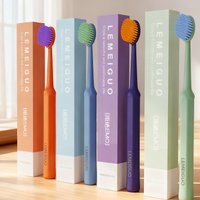 8-Pack of Colorfully Coded Toothbrushes in Random Colors with Roman Column Design, Specially Designed for Families, Individually Packaged, Rounded and Soft, Suitable for Adults, Perfect for Home and