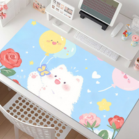 Cute Cartoon Cat Mouse Pad Anti Slip Rubber Edge Locked Thickened Laptop Gaming Desk Mat