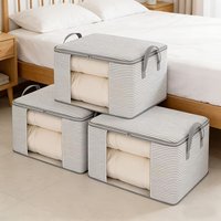 3pcs Multi-functional Storage Bag Set, Suitable for Clothing and Bedding - Spacious Dust-proof Organizer, Suitable for Wardrobes