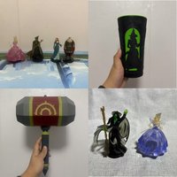 Genuine But No Box , Wicked Movie Merchandise - Glinda Witch Hat Water Cup ,Popcorn Bucket, Collectible Figure Model Toy Gift