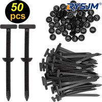50Sets Nylon Cable Tie Buckle Heavy Duty Self-Locking Zipper Ties with Pin Button for Car Repair, Home, Office & Outdoor Use