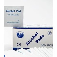 100Pcs Portable 75% Alcohol Prep Pads Disposable Disinfectant Swabs Wipes Cleaner For Mobile Phone Screen Skin Clean Supplies