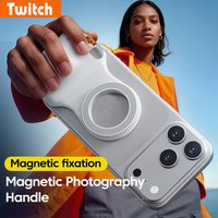 Magnetic Phone Camera Shoot Hand Grip Phone Holder Shooting Aid Bluetooth Remote Control Handle For iPhone Huawei Android Phone