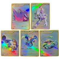Potdemiel Pokemon Cards PTCG Cards Collection Creativity Gengar Mewtwo Charizard Blastoise Venusaur Set Pokemon Cards Gift
