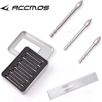 High-hardness ID3.2mm 100/120/140 Grains Arrow Head Insert Arrow Point Tips Suitable for X10 Arrow Shafts
