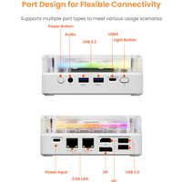 Genmachine Ryzen 7 8845HS ES 5.1Ghz 8 Cores 16 Threads Mini PC Windows 11 WiFi 6 Gaming PC Display Gaming Pc Diy Gaming Computer