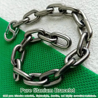 Men's Gr1 Titanium Bracelet | 9.5mm Seamless Chain | Hypoallergenic & Anti-Tarnish | Hiphop Jewelry Gift