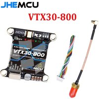 JHEMCU VTX30-800 5.8GHz FPV Video Transmitter 40CH 25/100/200/400/800mW with Foxeer Lollipop 4 Antenna for RC Drone Long Range
