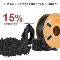 ERYONE 1KG PLA Carbon Fiber Filament 1.75mm, 15% Carbon Fiber Filled, High Strength for 3D Printer, 1kg Spool