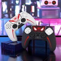 New Spider Soft Silicone Skin Cover Case For PS5 PRO SLIM Controller w/Vinyl Decal Sticker and Thumb Stick Grip Cap Protector