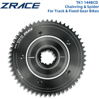 ZRACE ZR-TK1 Track Bikes / Fixed Gear Chainring and Spider BCD144, Track Chainring, Spider for Direct Mount 3-Hole Cranks