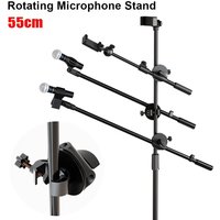 1Pcs Durable 55cm Rotating Microphone Stand Designed 3/8 Thread Crossbar Arms Mic Clip Adjustable Cross Bar Extension Bracket