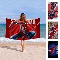 Cartoon M-Marvels S-Spider M-Man Bath Towel Microfiber Soft Water Absorbing Breathable For Girl Kids Decorative Beach Towel