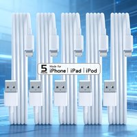 MEIHUAMEII 1-5PCS USB A to Lightning Cable MFi cetified Fast Charging Cord Charger Cable USB Cable Compatible for iPhone 13 12