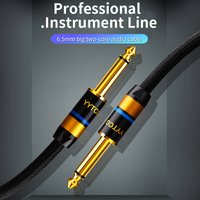 Aux Guitar Cable 6.5 Jack 6.5mm to 6.5mm Audio Cable 6.35mm Aux Cable for Stereo Guitar Mixer Amplifier Speaker Cable