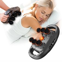 Fascia Gun Massager Six-head Fascia Gun Massager for Back Waist Legs Body Shoulder High Frequency Professional Muscle Relaxation