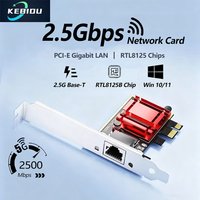 Kebidu 2500Mbps PCI-E To RJ45 RTL8125B Network Card 2.5G Gigabit Ethernet One Port 1000/2500Mbps Network Card For Desktop Win10