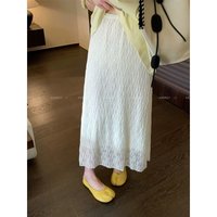 2026 Summer New Women Solid Straight Long Skirt High Waist Elegant All Match Fashion Casual Streetwear Versatile Midi Skirt