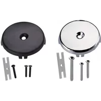 1 Set Single Hole Bathtub Drain Overflow Panel With 3 Screws Drain Overflow Panel Bathtub Accessories