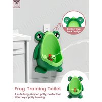 Cute Frog Potty Training Urinal for Boys, Toilet Trainer with Fun Target for Standing Pee Practice