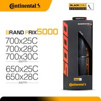 Continental Grand Prix 5000 700 x 25 C/700 x 28 C/650 x 25 C Rennrad-Drahtreifen, zusammenklappbarer, stichfester Reifen GP5000