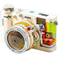 Retro Camera Model Building Blocks, High Difficulty Bricks Set, Vintage Desktop Decor, DIY Toy Gift for Adults