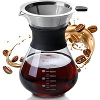 Pour Over Coffee Brewer with Stainless Steel Coffee Filter, Dripper Coffee Maker Pour Over with Thermal Insulating