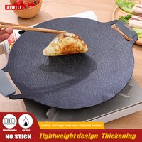 AIWILL No stick Grill Pan BBQ Baking Dishes Pans Multi-purpose Induction Cooker Outdoor Camping Kitchen Bakeware Household Tool