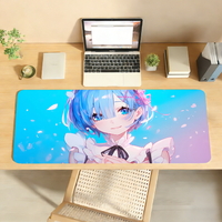 Cute R-Re Zero Rem Mouse Pad Non-slip Locking Edge DeskMat PC Laptop Accessories Rubber Office Keyboard Large Game XXL carpet