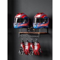 AliExpress HEROBIKER Motorcycle Helmet Wall Mount With Wooden Shelf Hooks Motocross And Bicycle Equipment Sports Brackets Motorcycle Accessories