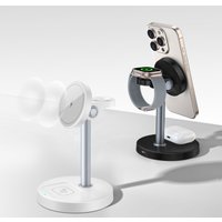 15W Fast Wireless Charger Stand 3-in-1 Magnetic Wireless Charger For iPhone 12-16 Series iWatch And AirPods Adjustable Angle
