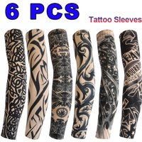 AliExpress NONE 6 PCS Tattoo Sleeves Unisex Summer Cycling Sun Protection Arm Covers Beach Driving Fishing Breathable Nightclub Elastic Sleeves