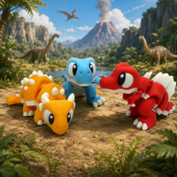 Flexi Dinosaurs,3D Printed Stompy Stegosaurus,Desktop Creative Decor,Articulating Fidget Dinos in Vibrant Colors