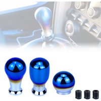 3Style Stylish Gear Shift Knob Car Automatic Gear Baking blue Universal Car Aluminum Extended JDM Gear Shifter Gear Head Knob