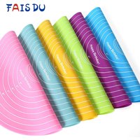 FAIS DU Silicone Baking Mat Cake Mat Round Silicone Baking Mat with Measurements for Cake Turntable Stand Pastry Baking Sheet