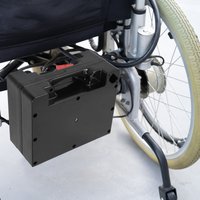 Plastic Wheelchair Container 24V Ready Fits Two 12V 12Ah Batteries Efficient Organization Robust Build for Power and