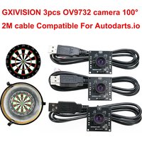 GXIVISION OV9732 30FPS 2M Cable 100 Degree USB Camera Module,3pcs OV2735/IMX179/OV2710 Compatible For Autodarts.io Scoring