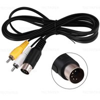 1.8M/6FT Audio Video Cable RCA Cord for SEGA Mega Drive 1 AV Connection Composite 5 Pin Plug Cable for Genesis 1 Accessories