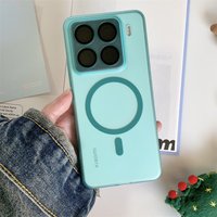Ultra Thin For Magsafe Wireless Charging Case For Xiaomi 15 14 Pro Full Lens Protection Matte Frosted Translucent PC Back Cover