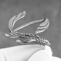 Female New Fashion Flying Fish Stud Earrings Black Gun Plated Stainless Steel Long Tail Animal Ears Accessories Women Party Gift