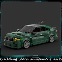 522 Parts Moc Technology Racing Luxury Dark Green Supercar Model Building Blocks Speed Vehicle Bricks Toys Kids Birthday Gifts