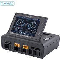 ToolkitRC M8D 1600W 50A Charger DC Balance Touch Screen 65W Fast Charge Dual Channels for 1-8S Lipo Battery For Rc FPV Drone Car