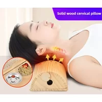 Moxibustion Box Wooden Cervical Pillow Wood Therapy Moxa Sticks Burner Relieve Cervical Pain Traditional Chinese Physiotherapy