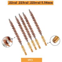 5pcs Universal Phosphor Bristle Bronze Bore Cleaning Brush,For 22 Cal .223Cal .22Lrcal 5.56Mm ,for Hunting Toy Gun Accessories
