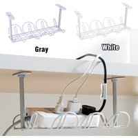 ABS Under Table Storage Rack Cable Management Tray Home Office Desk Wire Organizer No Punching kitchen storage Home Accessories