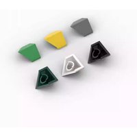 20pcs MOC 3049 pendenza 45 ° 2x1 mattoni compatibili doppi/invertiti blocchi fai da te particelle bambini Puzzle cervello giocat